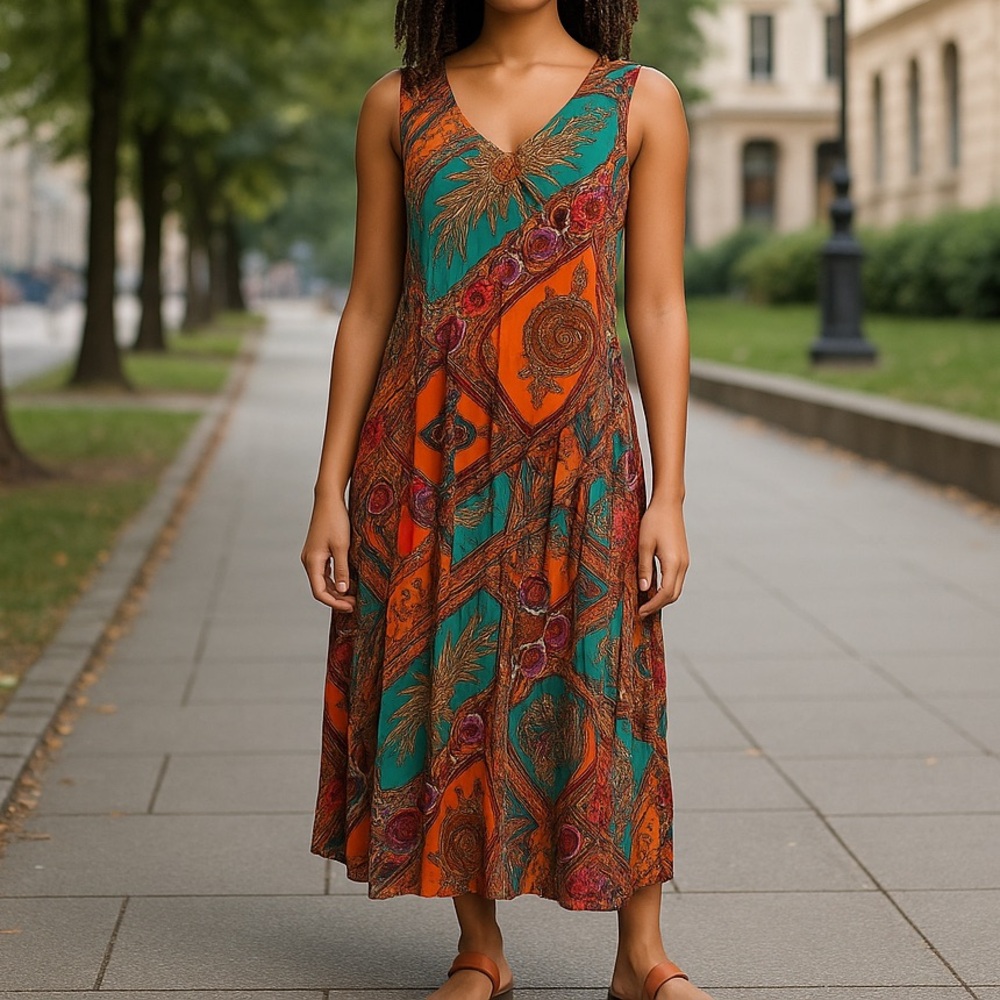 Long sleeveless Maxi dress size Medium, NWT